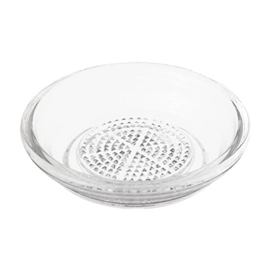 Glass Garlic Grater Bowl, Manual Ginger Mincer Plate, Multifunctional Seasoning Dish for Ginger Garlic Paste, Kitchen Grinding Tool 1pc