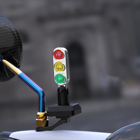 Motorcycle Light Warning Signal Light Super Bright Multiple Lighting Modes Simple Installation Anti-Collision Waterproof LED Motorcycle Bike Flashing