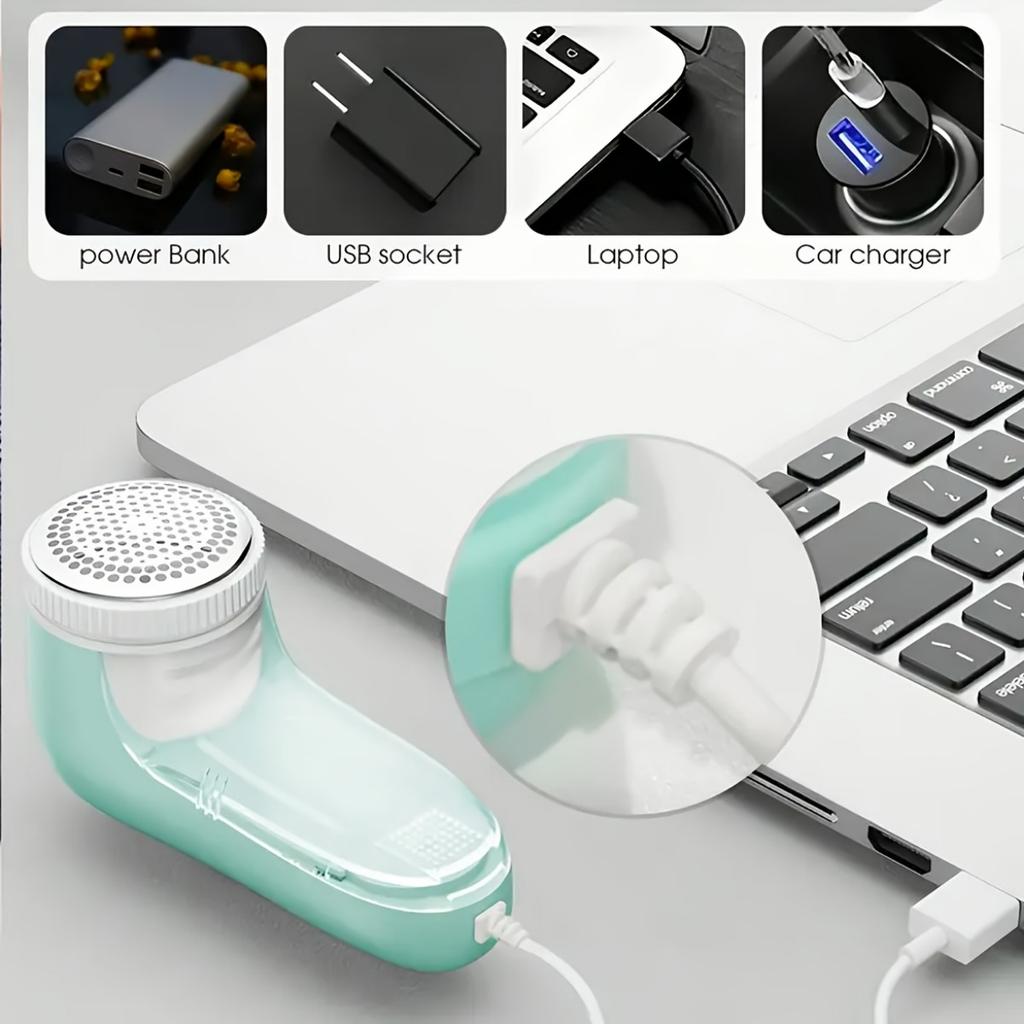 USB Plug-in Clothes Hairball Trimmer Clothes De-Baller Scraper, High Power, Fast Removal of Clothing Hairballs, Cute and Compact Shape