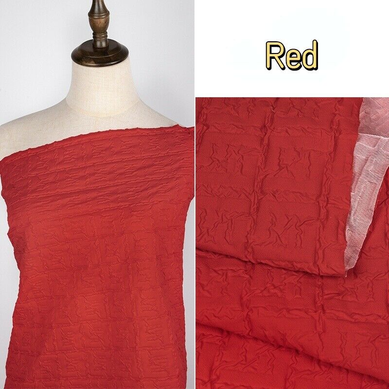 100*140cm Waterproof Embossed Winter Quilted Cotton Fabric For Making Padded Jacket Down Coat Wrinkled Down Jacket Fabric