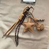Elegant Leather Star Purse Charm Trendy Keychain Crafted To Enhances The Look Of Any Bag With Subtle Sophistication