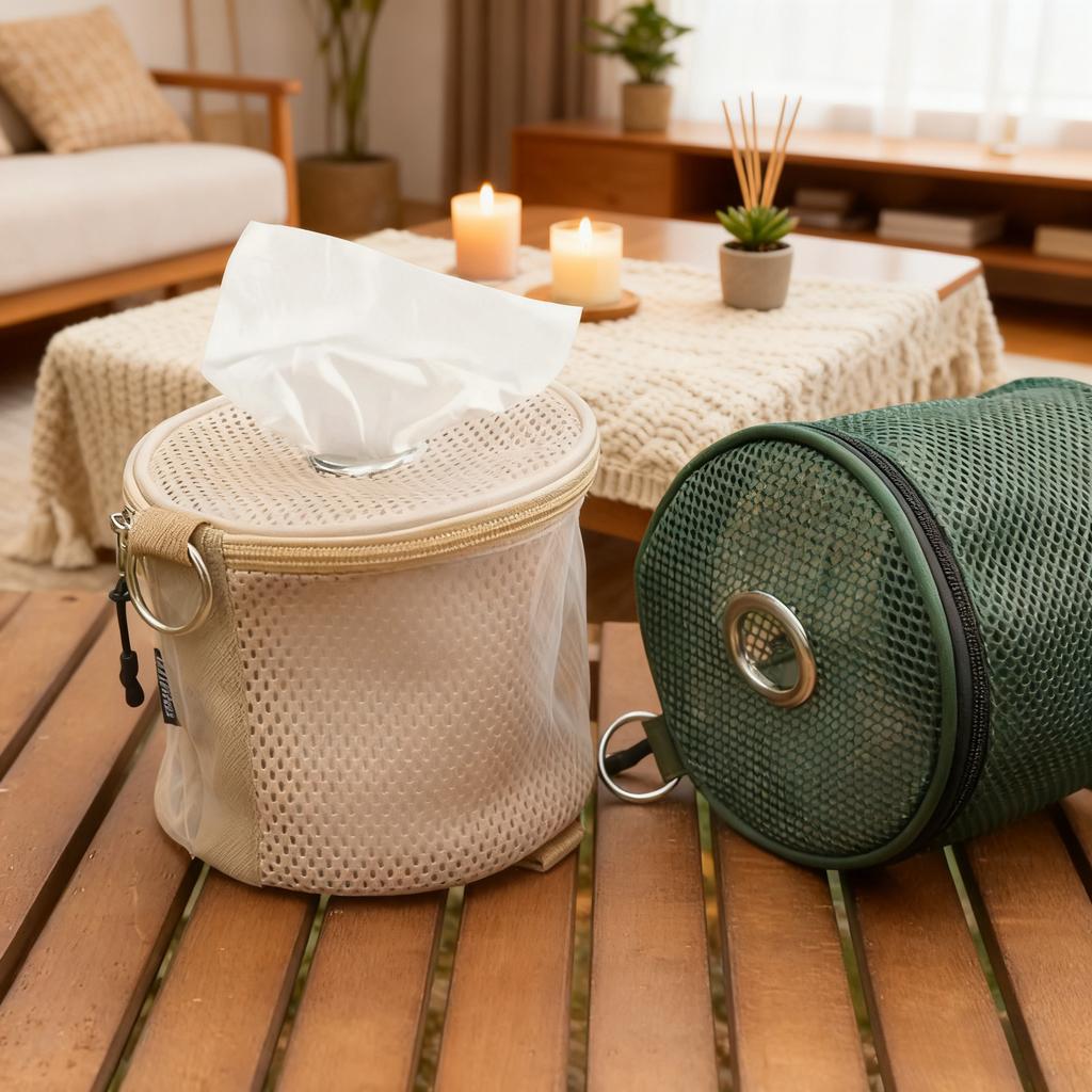 Waterproof Hanging Tissue Dispenser Portable Toilet Roll Storage Case Outdoor Indoor Polyester Paper Holder Organizer