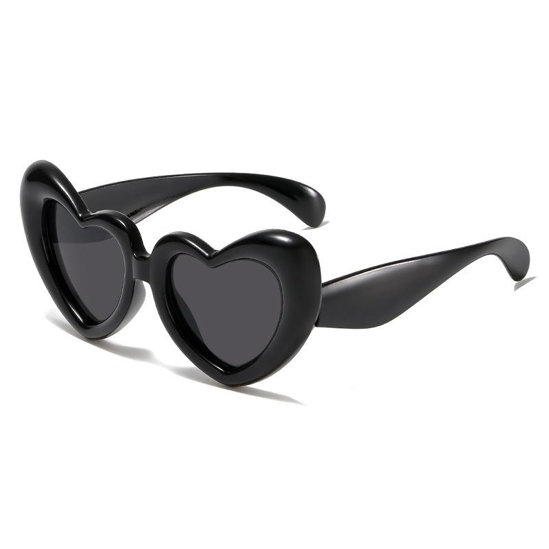 

2024 New Children s Sunglasses And Funny Inflatable, Cute Heart Shaped Sunglasses, Female Instagram, Concave Shape чёрный