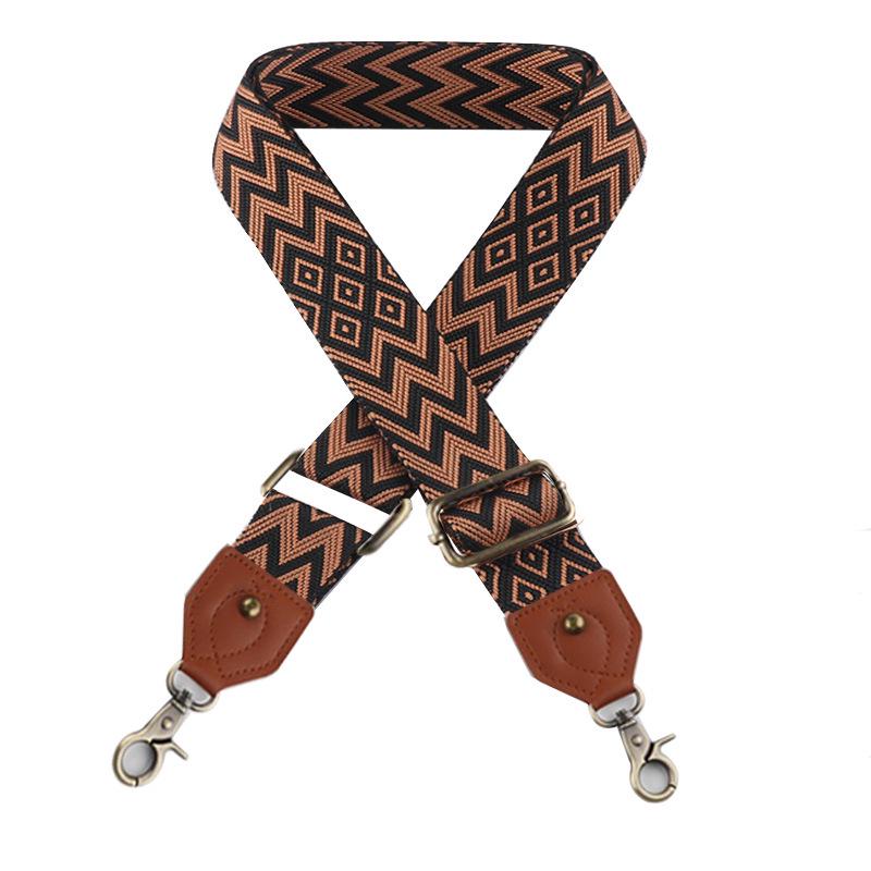Retro etnický styl 5CM nastavitelný popruh na crossbody tašku pro ženy