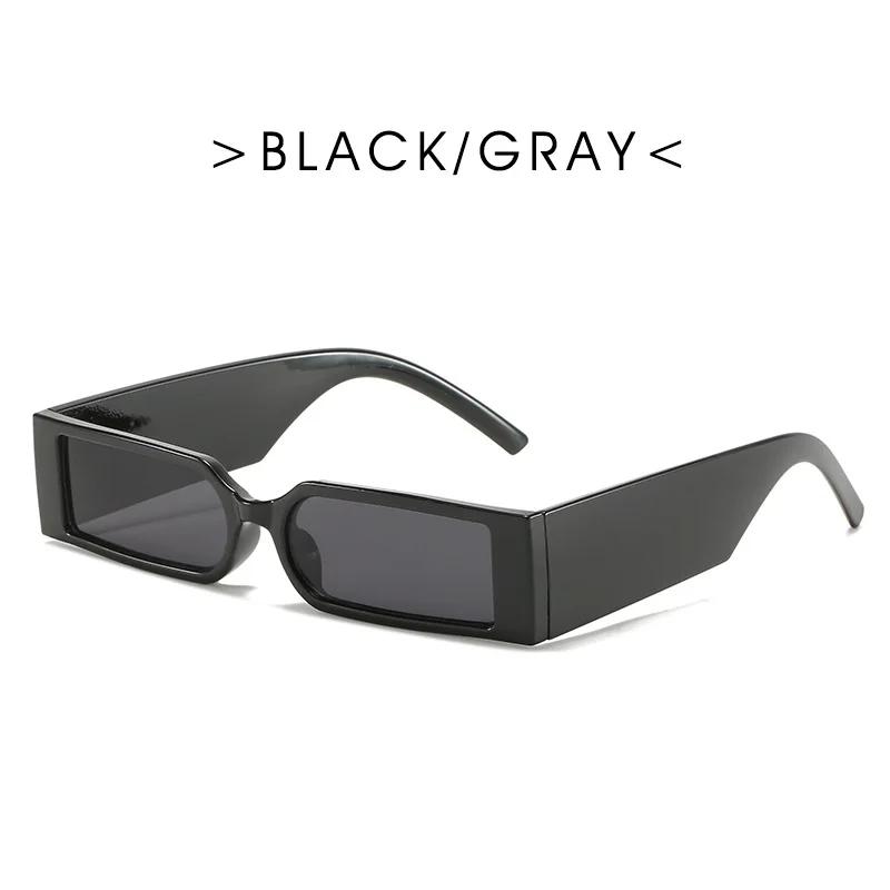 Rectangle Fashion Sunglasses Man Hip Hop Vintage Designer Black Shades Sun Glasses Small Frame Personality Oculos De Sol Lentes