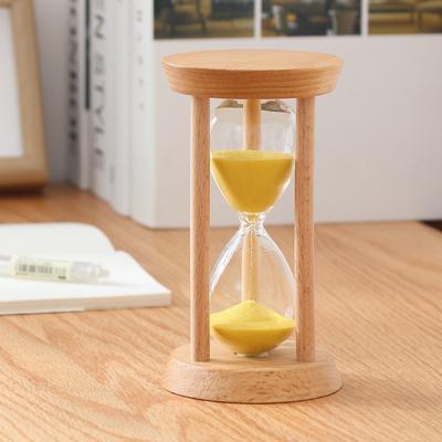 Runde Sanduhr mit Minuten-Holzrahmen