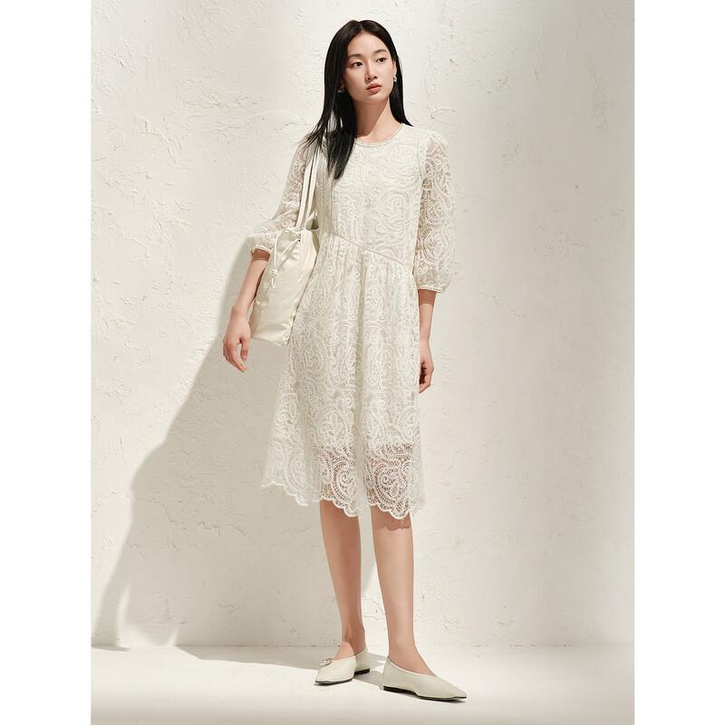 

JZ ANNAKOCK French Elegant Romantic Lace Sequin A-Line Dress M