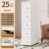 15/18/25cm Narrow Bathroom Crevice Storage Cabinet with Drawers, Multi-layer Plastic Design