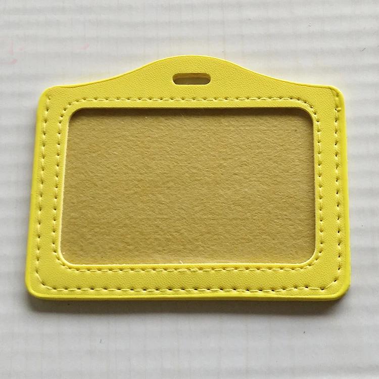 New Candy Color Card Holder Protect Cover Case Business Credit Card Work ID Card Badge Holder Office Supplies