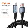 Toocki 6A USB Type C Cable For Huawei P40 30 SCP Fast Charging Micro USB C Cable For Samsung Xiaomi Poco Oneplus Data Cord