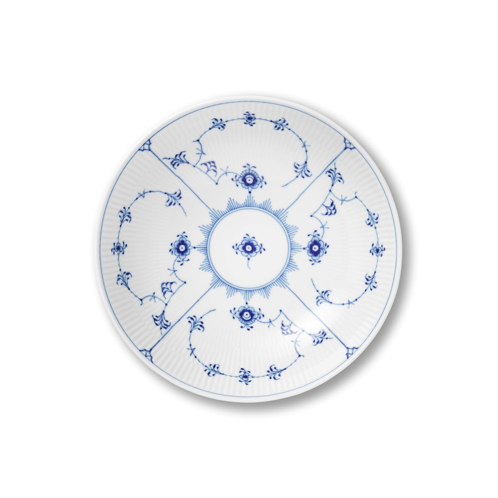 

[Officially Imported] Royal Copenhagen Blue Fluted Plain Bowl, 21.5 x 6 cm, Wedding Gift, Product Number 1077324