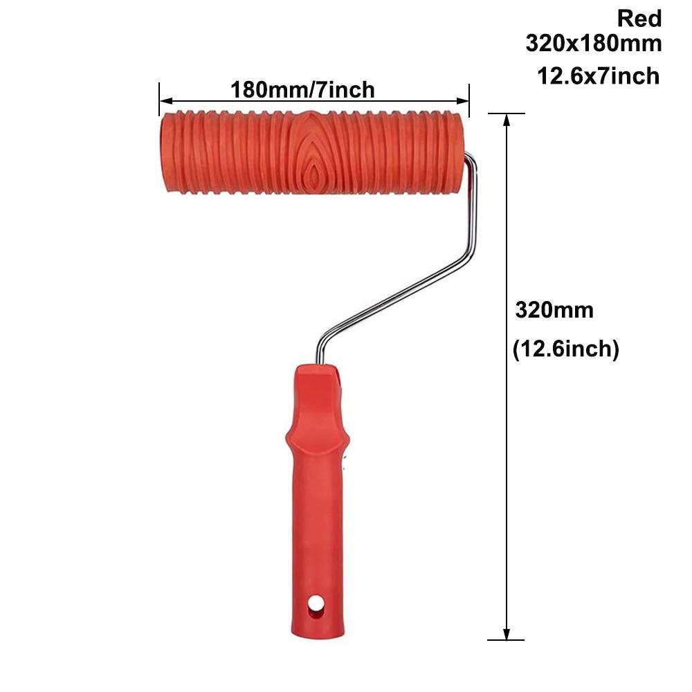 Rubber Texture Roller Brush Imitation Wood Graining Wall Painting Home Decoration Art Embossing Diy for Wall Painting Tools