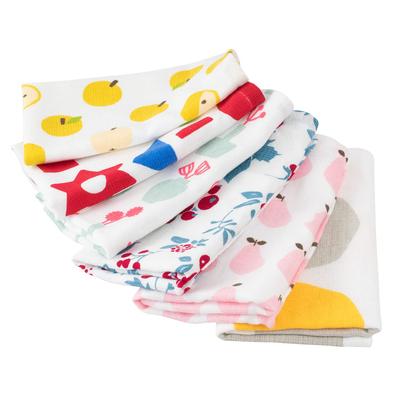 Bloom Gauze Hand Senshu No Fluorescent Made In Customizable Design Towels, 6-Piece Set, Towels, Thin, Quick-Drying, Lightweight, Dyes, Japan, 100%