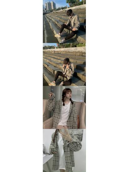 Harajuku Plaid Casual Shirt: Retro, Lazy Korean, Hong Kong Style, Loose Fit, Unisex Jacket