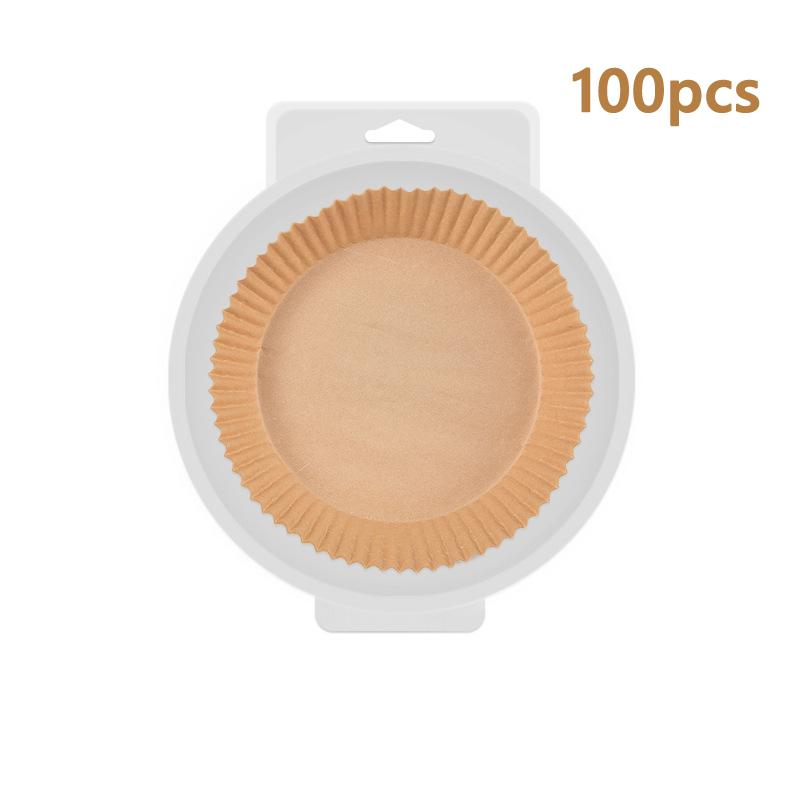 

100pcs High-quality Air Fryer Special Paper, Silicone Oil Paper, Baking Paper Tray, High Temperature Resistant, Does Not Contain Fluorescent Agents Circular diameter 20cm