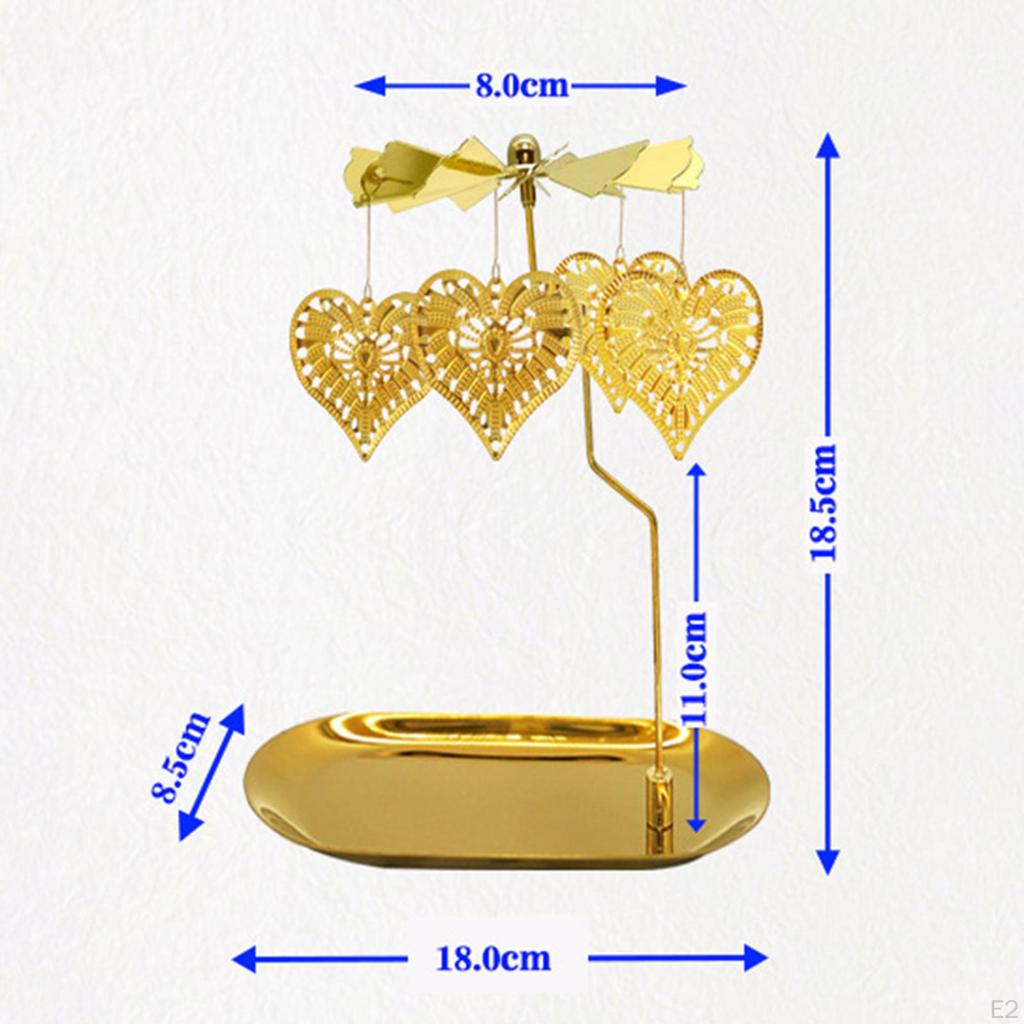 Rotating Candle Holder Dinner Table Ornament for Festival Living Room Decor