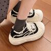 2025 Ins Denim Lace-up Platform Muffin Casual Shoes Board Shoes Dissolving Shoes 7cm Women's Shoes Tide Increases and Looks Thin