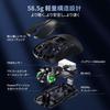 DELUX M500PRO Wireless Gaming Lightweight 8000Hz Polling Small PAW3395 Sensor 100 Million Click Magnetic Charging Base Mouse, (58.5g), Rate, Hand,
