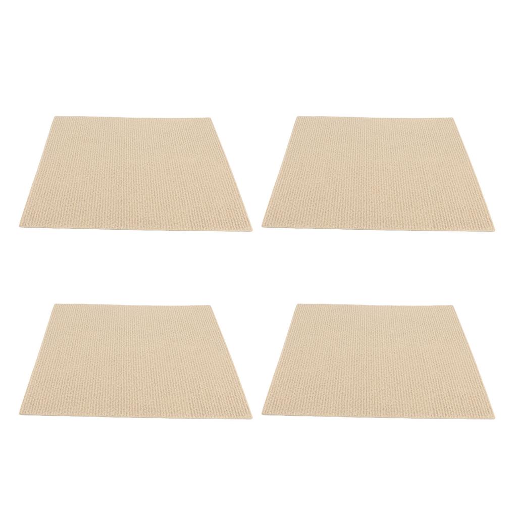 Self Adhesive Carpet Squares 30x30cm Non Slip Polyester Floor Mat Home Office Decoration Supplies Khaki 50Pcs