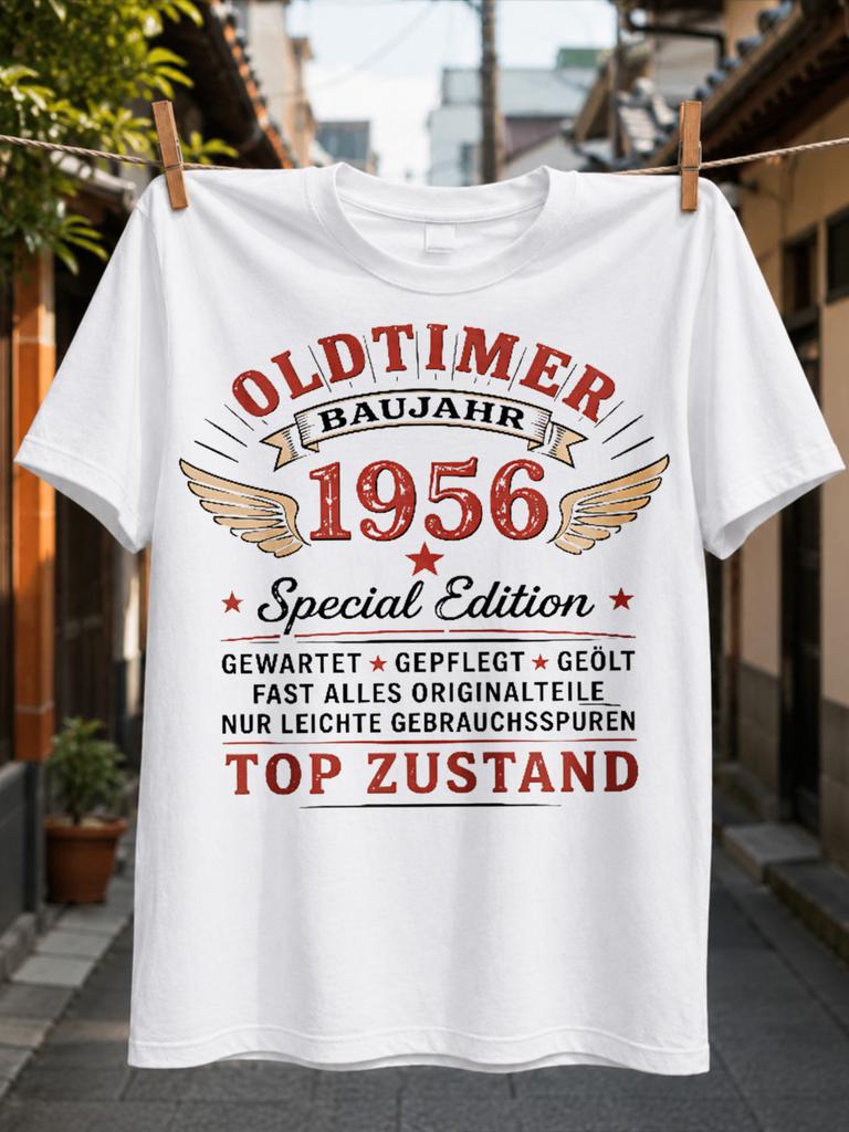 Oldtimer 1956 Special Edition redtan winged with stars banners and maintenance wording birthday Unisex All T-Shirt