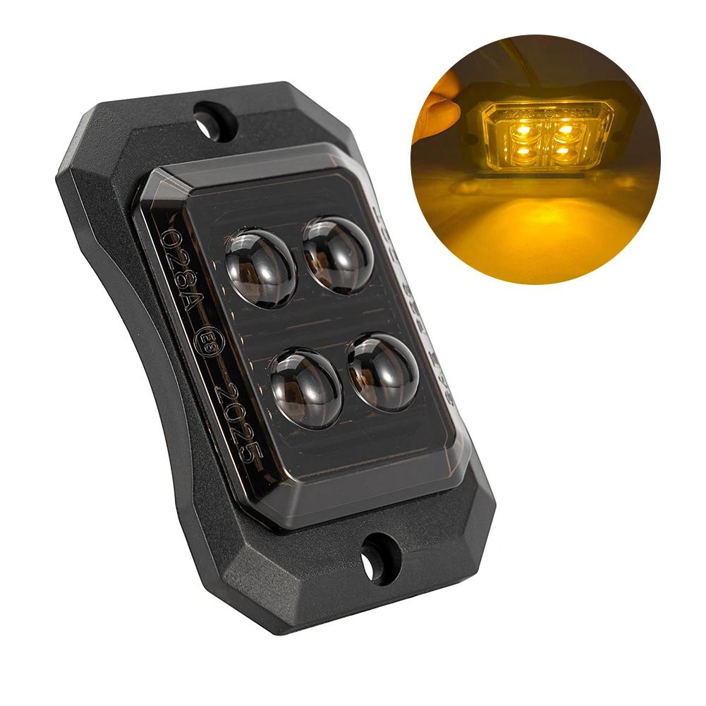 4/8/12 LED Truck LED Side Marker Light Strobe Flash Warning Light 12-24V Waterproof Lens Light for Trucks & Trailers