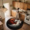 Fox  Round Area Rug,Carpet Rug for Living Room Bedroom Sofa Playroom Decor,Non-slip Floor Mat