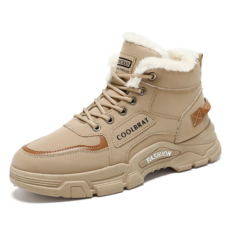 Winter velvet high-top Martin boots non-slip thickened warm cotton shoes short boots labor insurance shoes