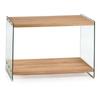Gift Decor-Transparent Brown Receiver Glass MDF Wood 40 X 76 X 120 Cm