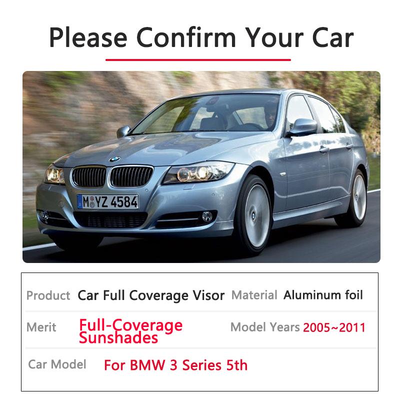 Car Full Sunshade For BMW 3 Series E90 2005 2006 2007 2008 2009 2010 2011 Anti-UV Protection Sunshade Windshield Sun Visor Cover