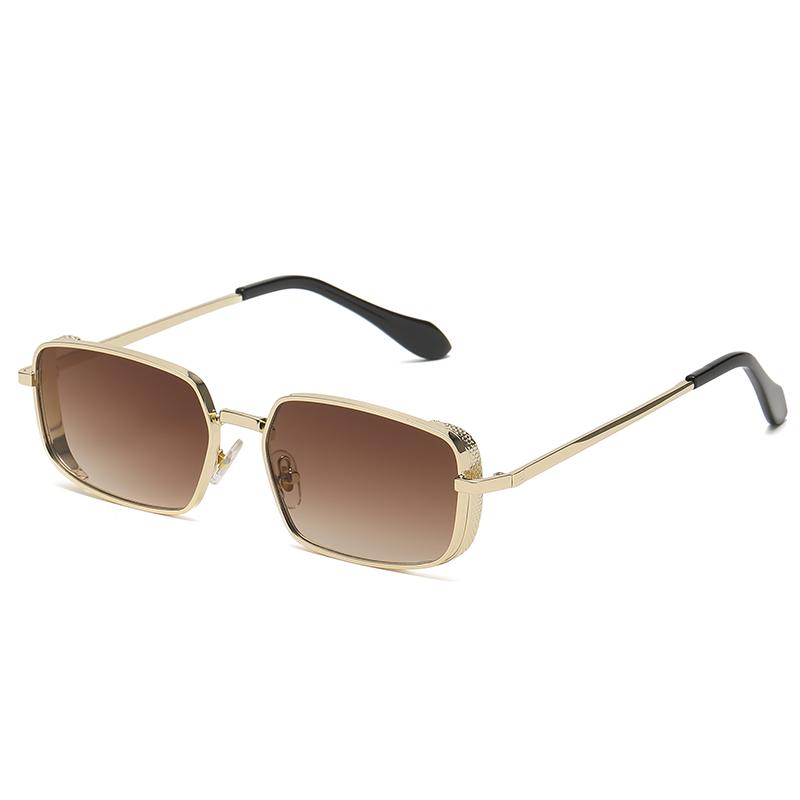 3pcs Fashion Small Square Sunglasses Women Brand Designer Metal Frame Square Punk Sun Glasses Men Popular Glasses UV400