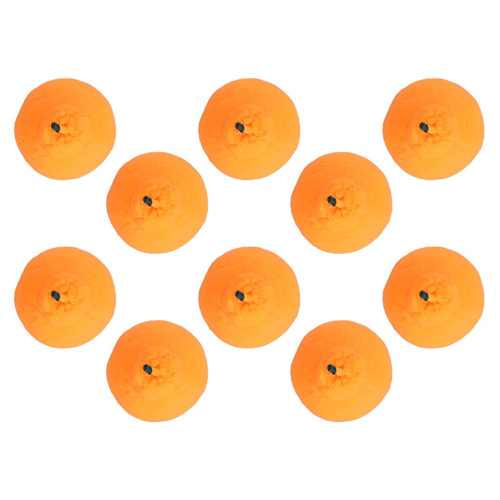10pcs Squeeze Toys Lifelike Orange Squish Toys Cute Fruit Stress Relief Squishes Toy Interesting Decompression Toys