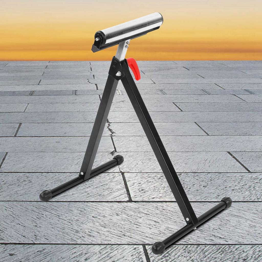 Adjustable Foldable Single Roller Stand Work Workload Support for Saw Bench Equipment Tool Accessory