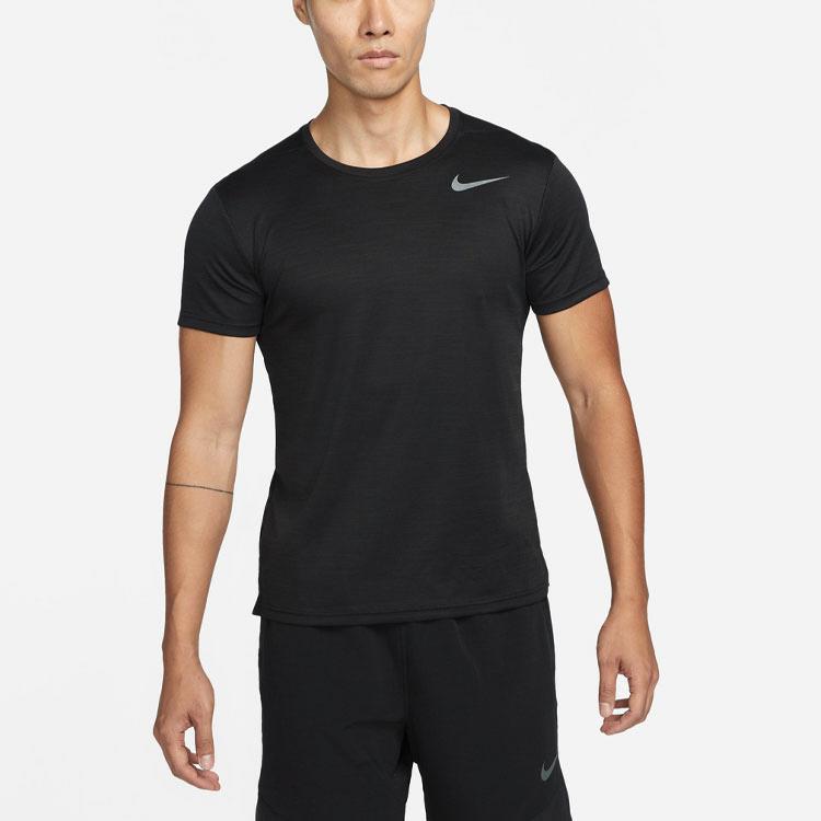 Nike T Shirts Men's Black Crew Neck Moderate DB4230-010