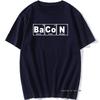 Periodic Table Chemistry Of Bacon T Shirt Design Funny Tshirt Unisexs Tops Tees Short Sleeve Camisetas Tshirt