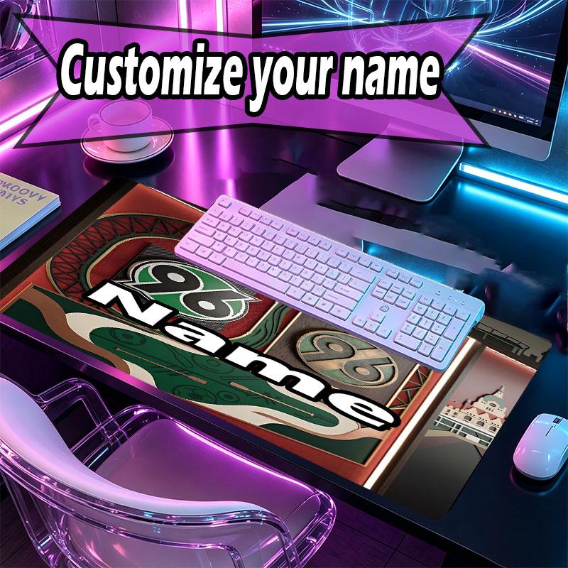 Custom Name Personalized Hannover 96 Football Pattern Mousepad, Laptop PC Desk Mat, Decorative Desk Mat for Home Keyboard Pad Gift