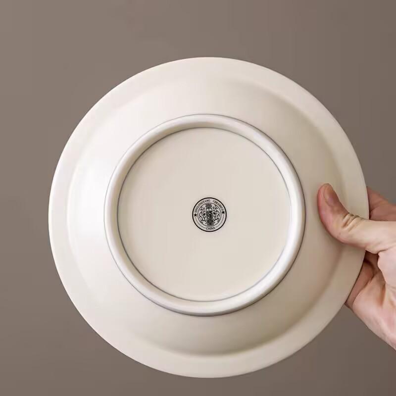 Chinesischer Stil Nationaler Stil Topfuntersetzer Teeschale Retro Handgemacht Keramik Trockenblasen-Tablett Haushalt Teekannen-Tablett Teeschale Erfrischungs-Tablett Obstschale