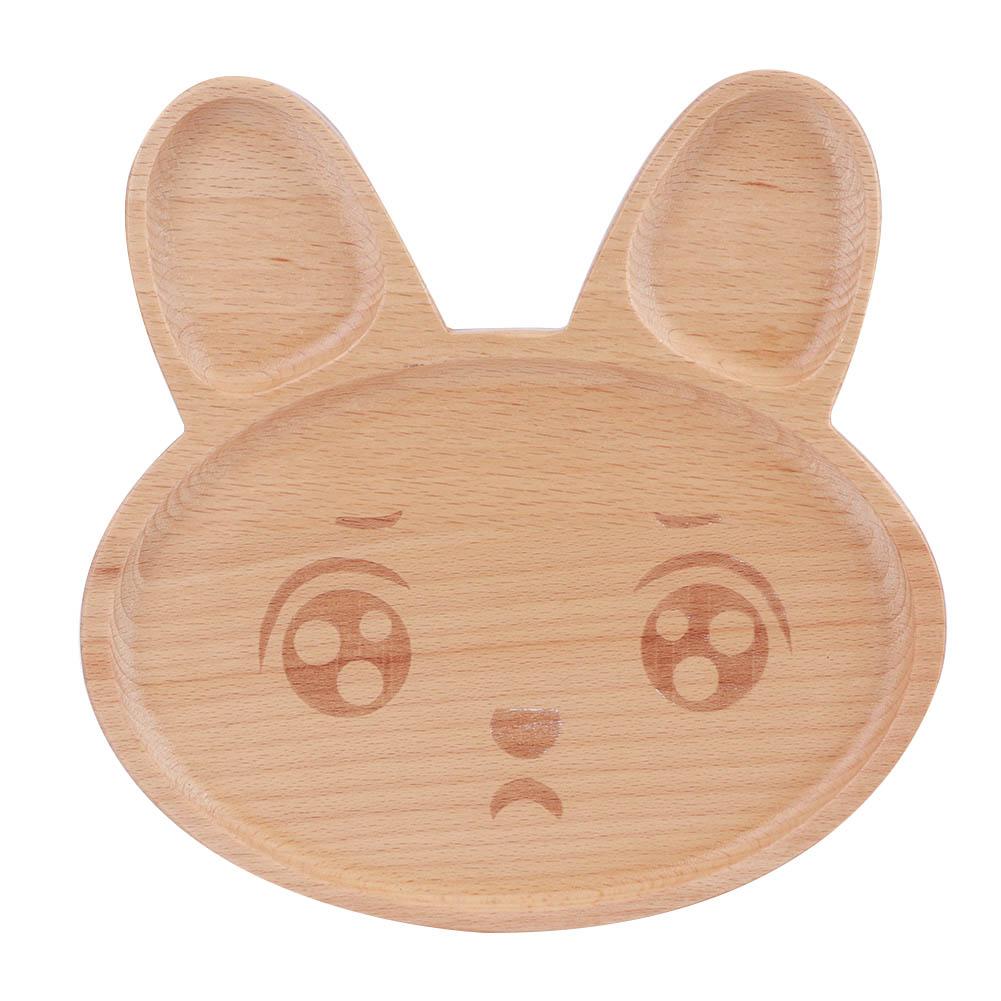 Holz Lebensmitteltablett Schale Teller Frühstück Servierplatte Snackbehälter für Baby Kind Kinder Geschirr
