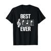 Best Dad Ever Music T Shirt Notes Funny Fathers Day Vintage Designer Clothes Fashion Slightly Stylish Unisex Graphic