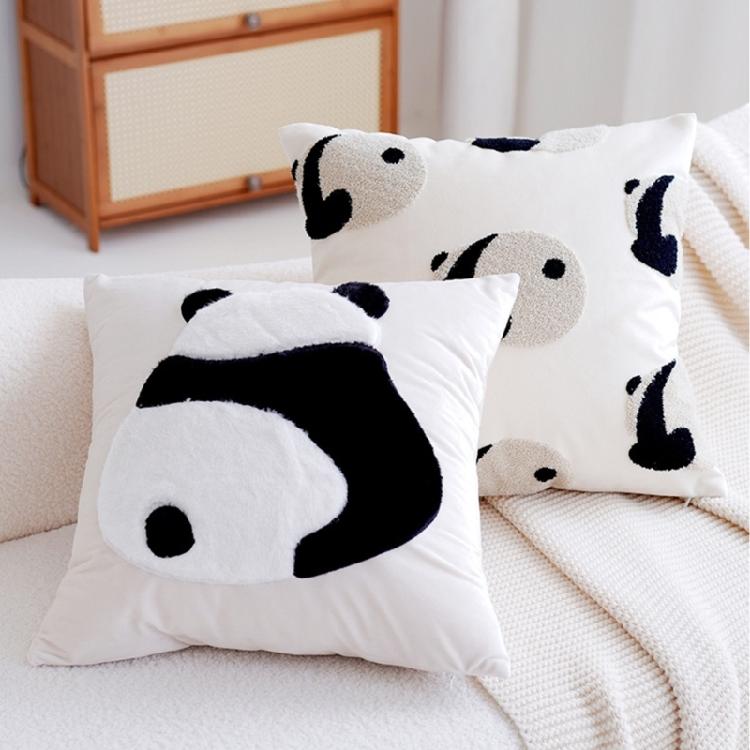 Cuddly Panda Pillow Case for Bedroom or Living Room Comfortable Sofa Pillowcase Removable Washable Cushion Cover