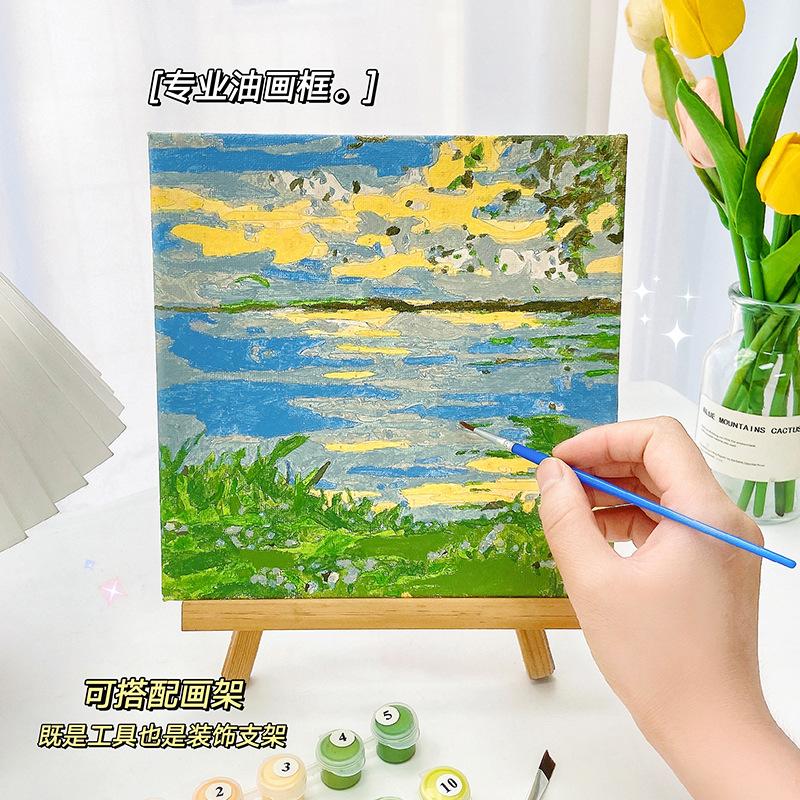 DIY Digital Landscape Oil Painting Coloring Hand Filled Painting Paint By Number Children's Coloring Decorative Landscape