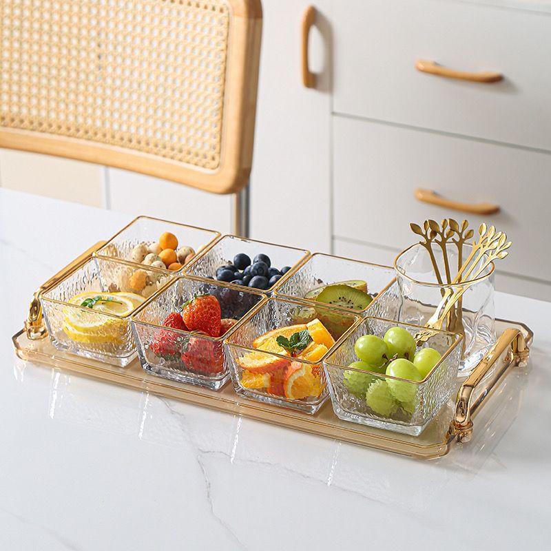 Glass Light Luxury Snack & Fruit Serving Tray