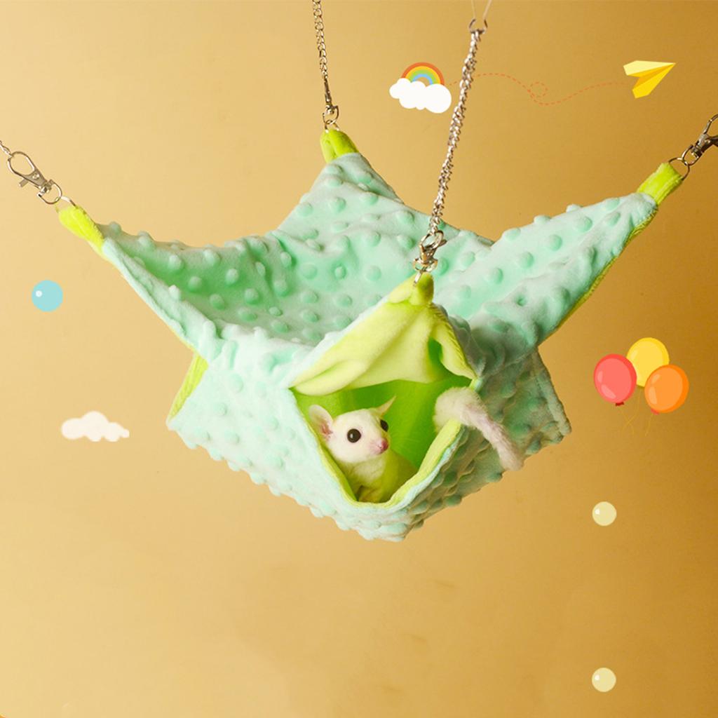 Sugar Gliders Bed Cage Hammock Small Animal Warm Bed House Cage Nest Hammock Soft Furry Bed Small Pet House