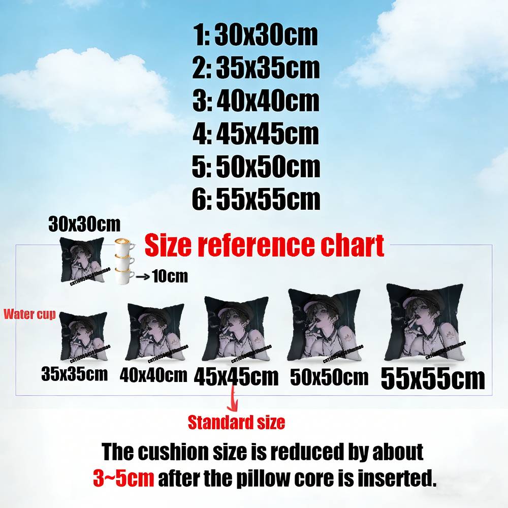 For Ren Nana Osaki Yasushi Shin Throw Pillow Case Sham 45X45Cm Decoration Square Sofa Pillowcase Pad Cover