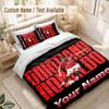 Custom Name Bedding Set 3 PiecesCristiano Ronaldo Print Duvet Cover + 2 Pillowcases Soft Bed Decor