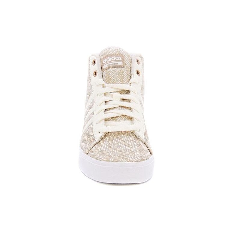 Adidas Cf Daily Qt Versatile Comfortable Durable Breathable High-Top Skate Shoes Unisex Skate Shoes Beige B74275
