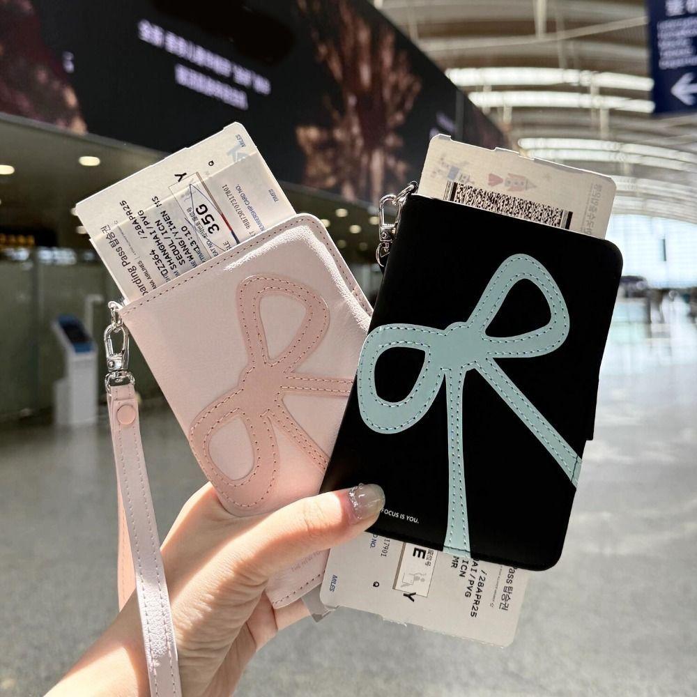 

Cute Travel Wallet Card Holder Storage Card Bag Creative Passport Clip Women чорний
