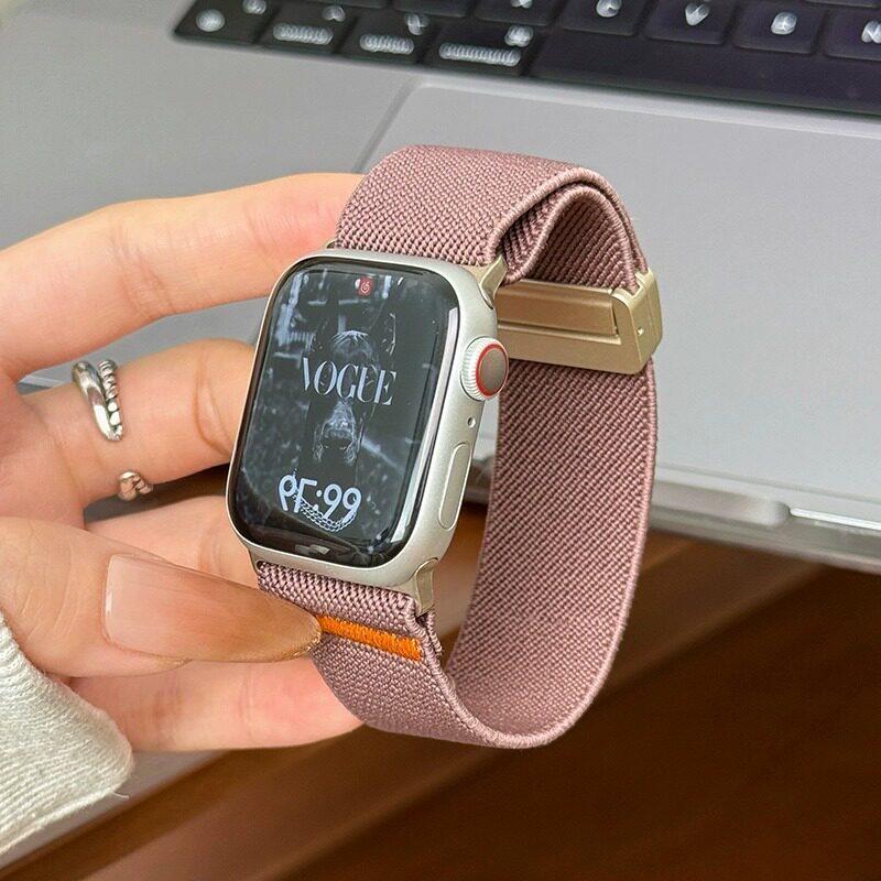 Cinturino E-Buckle Compatibile per Apple Watch Serie 6, 7, 8, 9, 10, 11 e ULTRA