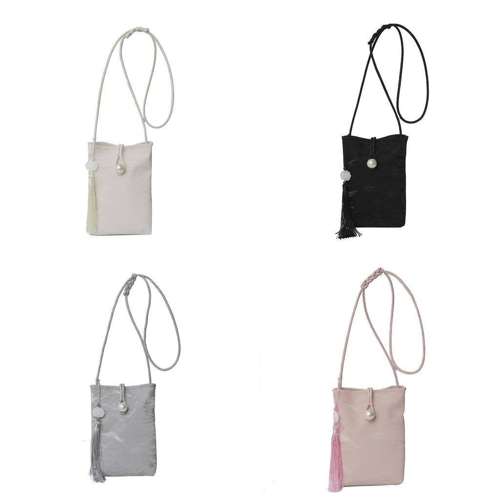 New Chinese Style Womens Summer Crossbody Bag With Pearl Phone Pocket For Daily Casual Use