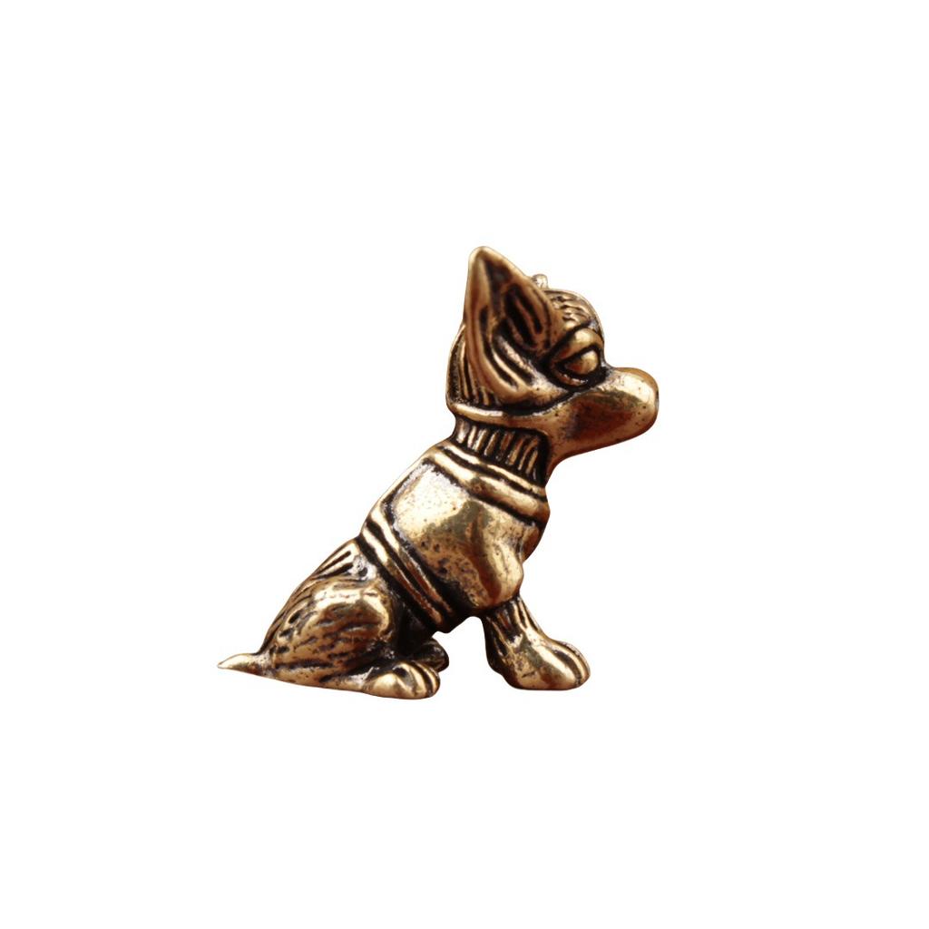 Sculpture Copper Puppy Brass Ornaments Dog Zodiac Dog Antique Old Brass Retro Pet Ornaments