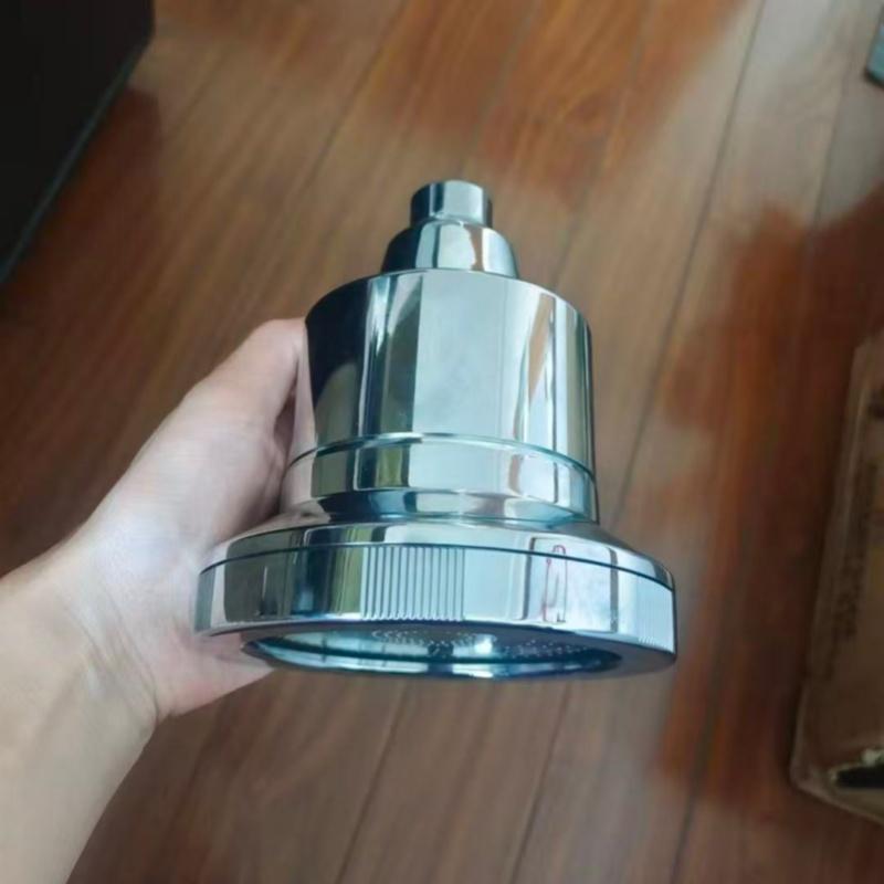 Modern Chrome Filter Round High Pressure Shower Head Accept Customized Box Filter Shower Head